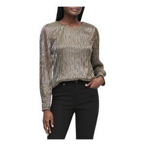 Banana Republic Gold metallic blouse